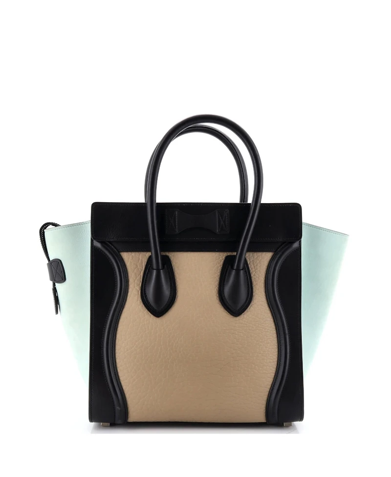 Pre-Owned Celine Micro Tricolor Luggage Bag Leather