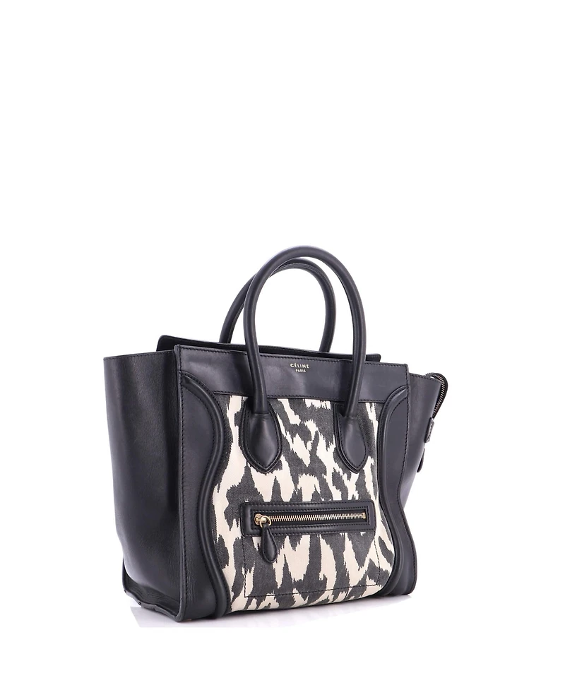 Pre-Owned Celine Mini Luggage Bag Printed Canvas and Leather