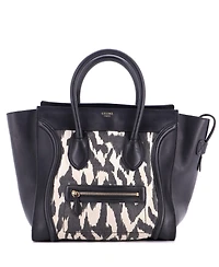 Pre-Owned Celine Mini Luggage Bag Printed Canvas and Leather