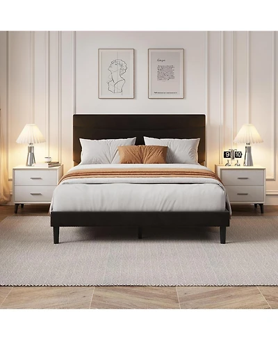 gaomon Queen Metal Platform Bed Frame with Victorian Style Headboard & Footboard, Wrought Iron Design, Underbed Storage