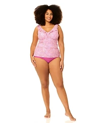 Raisins Curve Plus Andressa V-Neck Swim Tankini Top