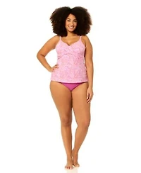 Raisins Curve Plus Size Underwire Aries Printed Swim Tankini Top Bottoms