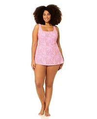 Raisins Curve Plus Underwire Printed One-Piece Swim Dress