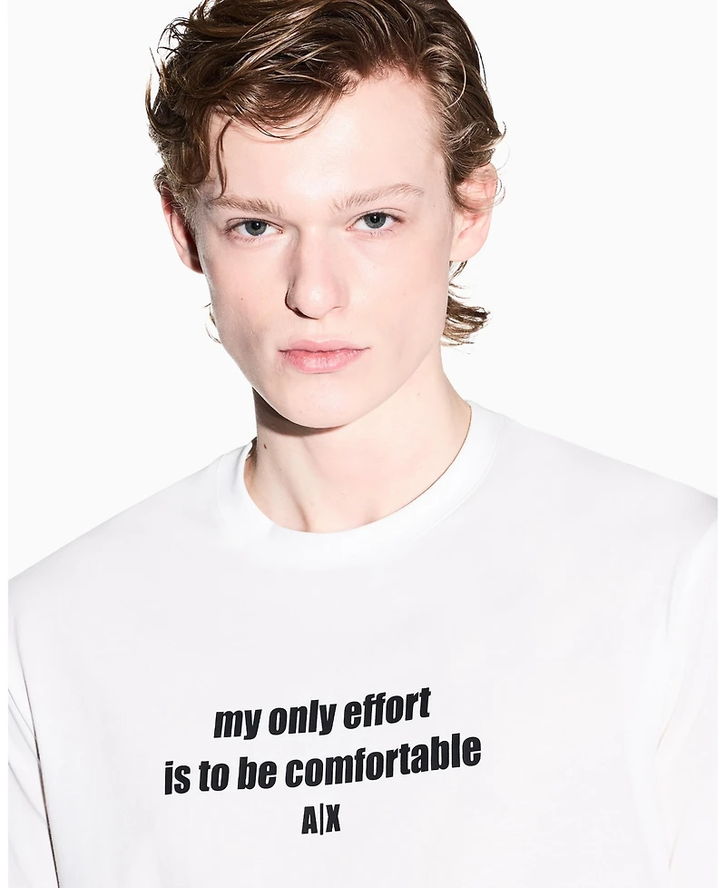 A|X Armani Exchange Men's Short Sleeve Fun Wording T-Shirt