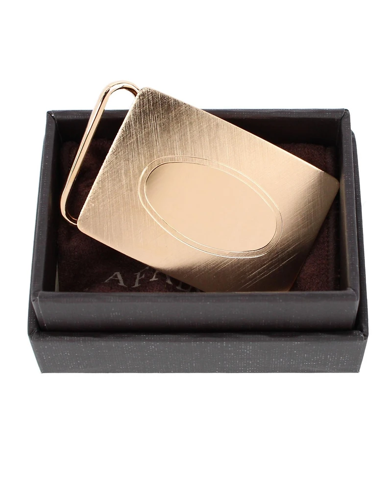 Trafalgar Men's Oval Signet Brass Based Compression Belt Buckle