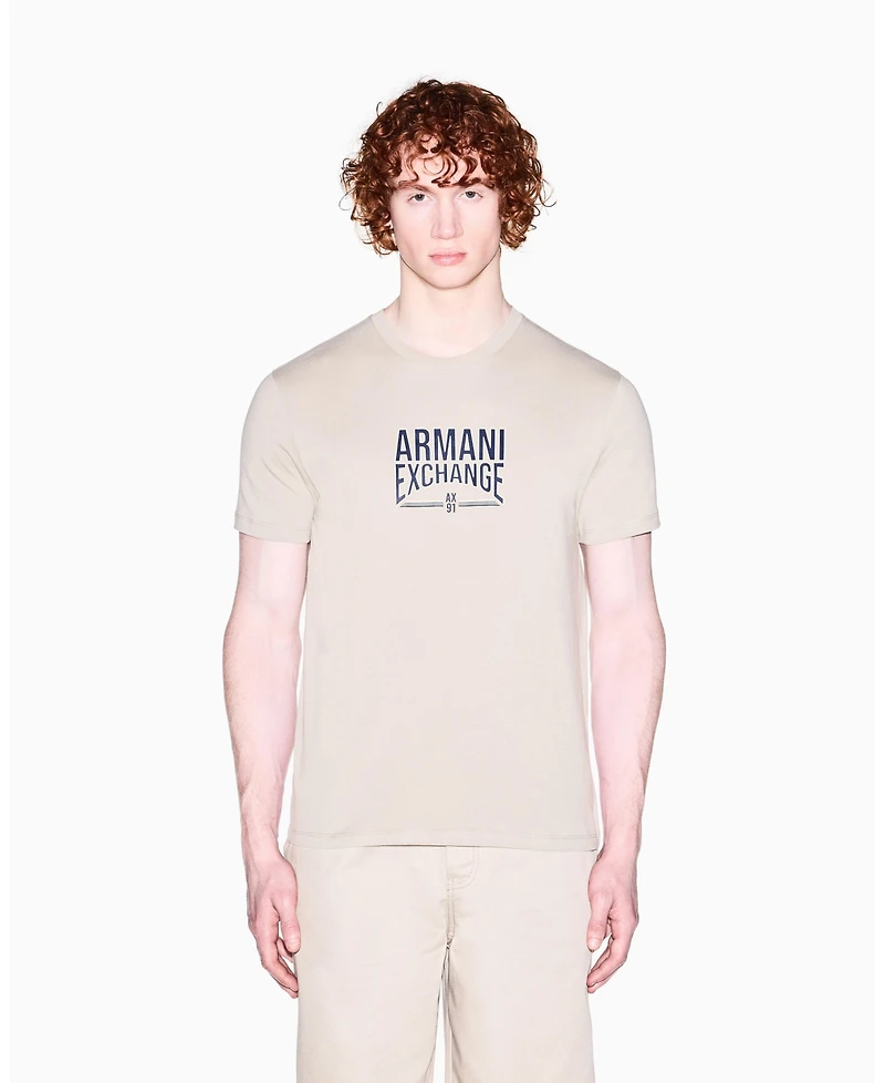 A|X Armani Exchange Men's Short Sleeve Varsity Logo T-Shirt