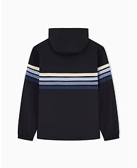 A|X Armani Exchange Men's Stretch Nylon 4 Stripes Windbreaker