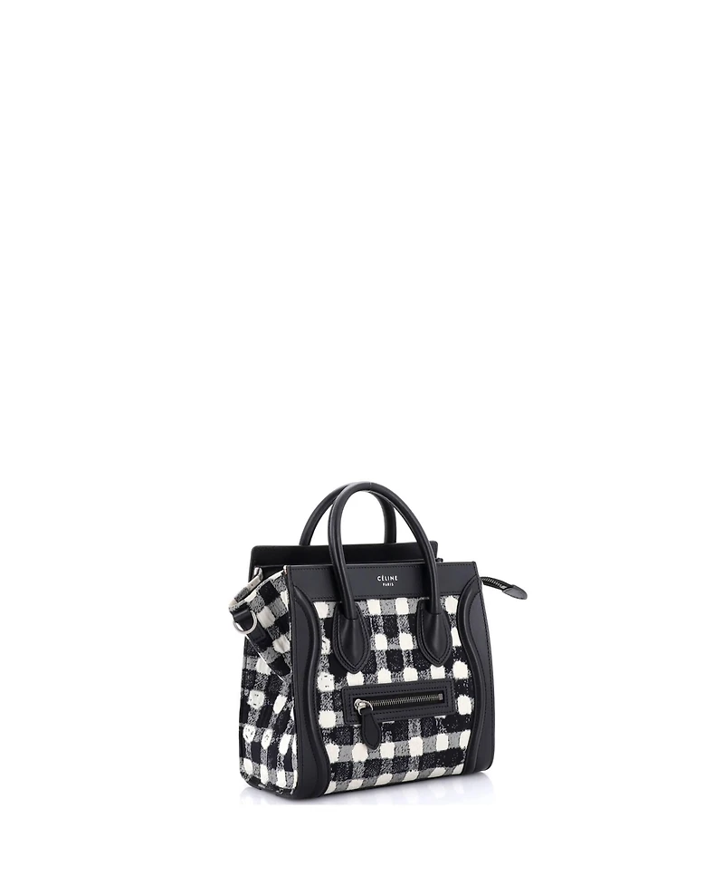 Pre-Owned Celine Nano Luggage Bag Tweed