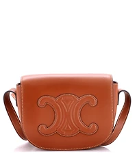 Pre-Owned Celine Cuir Triomphe Folco Bag Leather