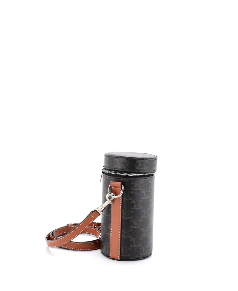 Pre-Owned Celine Vertical Cylinder Bag Triomphe Coated Canvas