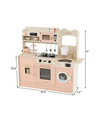 Mecale Children s Pretend Toy Kitchen Playset with Light & Sound for Interactive Play