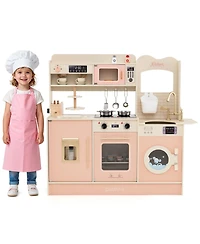 Mecale Children s Pretend Toy Kitchen Playset with Light & Sound for Interactive Play