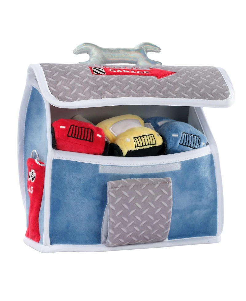 Lambs and Ivy Cars and Tow Truck Garage Interactive Plush Developmental Playset Toy