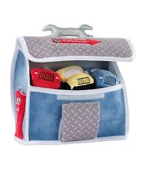 Lambs and Ivy Cars and Tow Truck Garage Interactive Plush Developmental Playset Toy