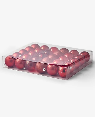 Holiday Lane Heritage Shatterproof Multi-Finish Ball Ornaments, Set of 30, Macy's Exclusive