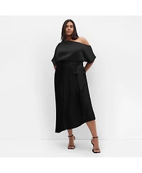 City Chic Women's Payton Pleat Midi Dress