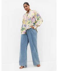 City Chic Women's Plus Size Gianna Floral Shirt
