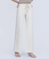 Vervet Women's High Rise Drawstring Wide Leg Jeans