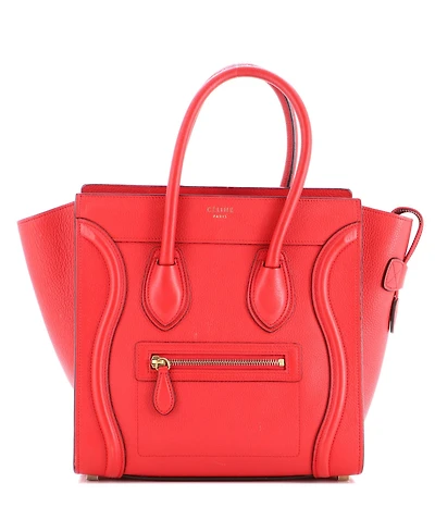 Pre-Owned Celine Micro Luggage Bag Grainy Leather