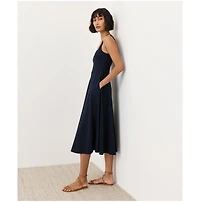 Pact Women's Organic Cotton Fit & Flare Square Neck Dress