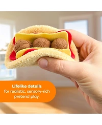 Haba Creative Play Meal Kit Playset: Play Food for Kids Kitchen with Wooden and Fabric Ingredients and Recipe Cards, 80+ Toy Kitchen Accessories for 3