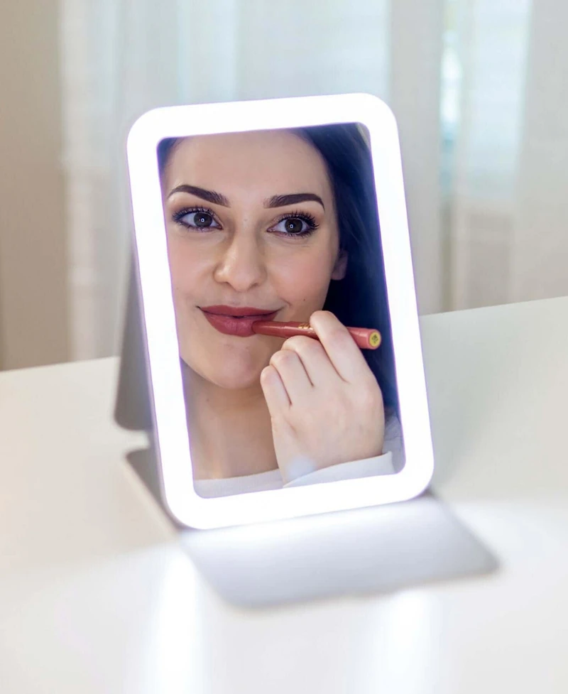 iHome iCV10 Travel Lighted Makeup Mirror with Adjustable Stand