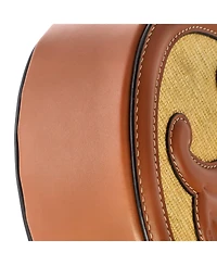 Pre-Owned Celine Triomphe Oval Crossbody Bag Canvas and Leather