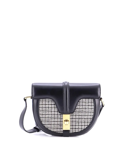 Pre-Owned Celine Small Besace 16 Bag Tweed and Leather