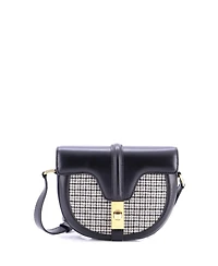 Pre-Owned Celine Small Besace 16 Bag Tweed and Leather
