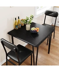 gaomon 3-Piece Dining Table Set with 2 Upholstered Chairs