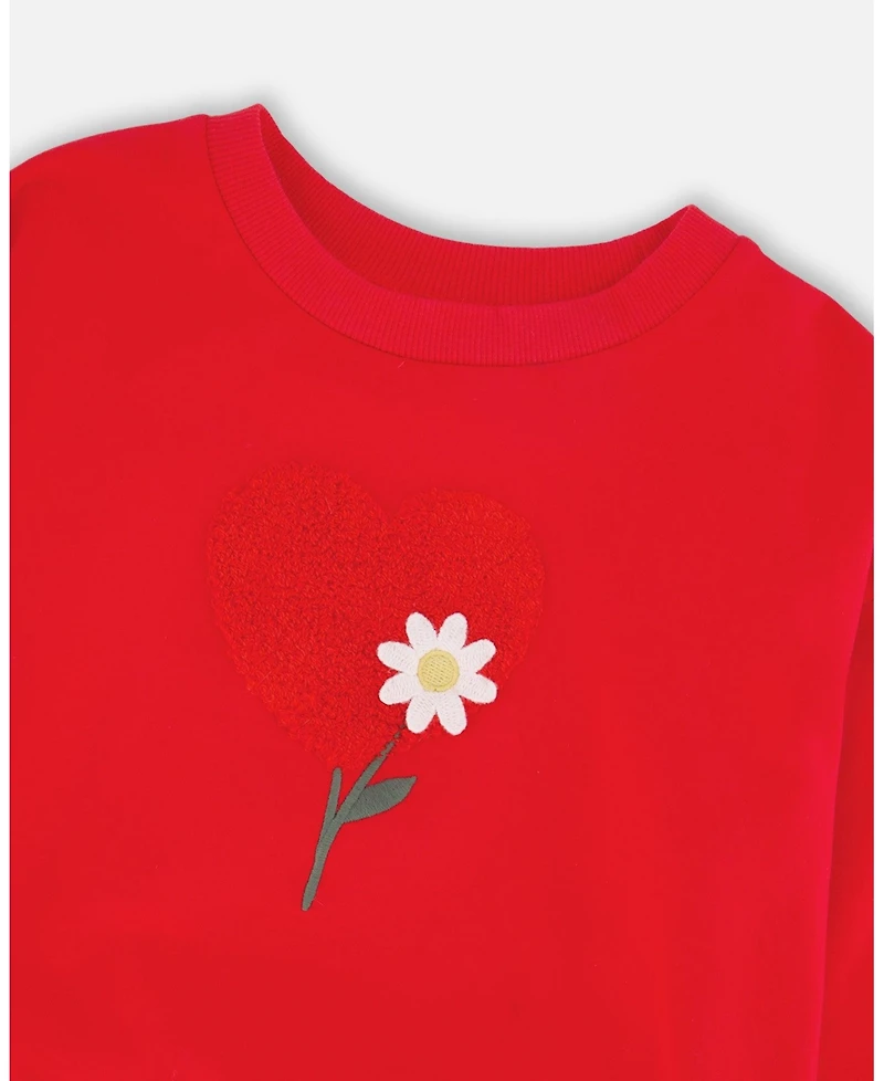 Deux par Deux Little Girls French Terry Sweatshirt