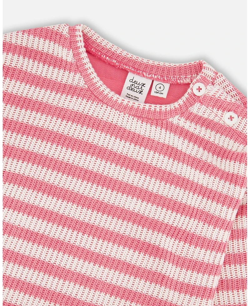 Deux par Deux Big Girls Striped Sweater