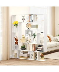 Slickblue 7-Tier Bookshelf Open Display Shelf Rack for Home