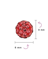 Bling Jewelry Set of 3 Clear Crystals Ball Stud Earrings Sterling Silver Post