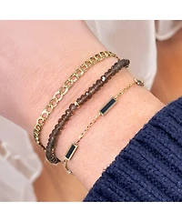 The Lovery Smoky Quartz Bead Bracelet 14K Gold