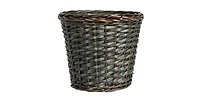 Household Essentials Handwoven Willow Waste Basket with Plastic Liner, Brown