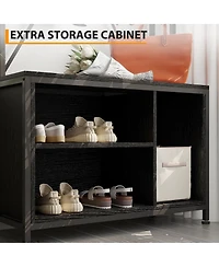 gaomon Freestanding Hall Tree with Coat Rack, Bench and Shoe Storage