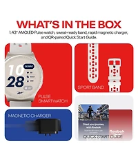 Reebok Pulse Smartwatch with 1.43" Amoled Display, 10-Day Battery Life, 80+ Sport Modes