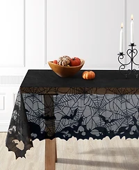 Elrene Bats Web Lace Halloween Tablecloth