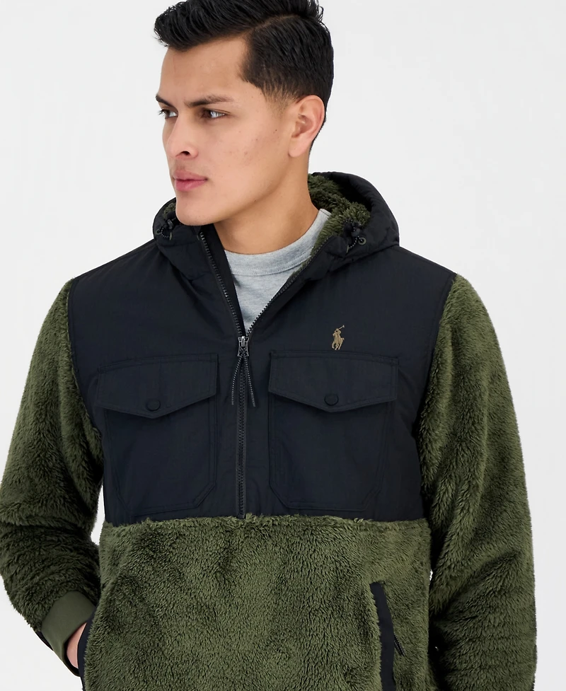 Polo Ralph Lauren Men's Hybrid Hooded Half-Zip Jacket