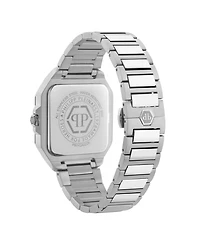 Philipp Plein Men's Plein Edge Silver Stainless Steel Bracelet Watch, 42mm