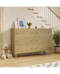 Gaomon Drawer Rustic Dresser, Vintage Design with Bar Handles