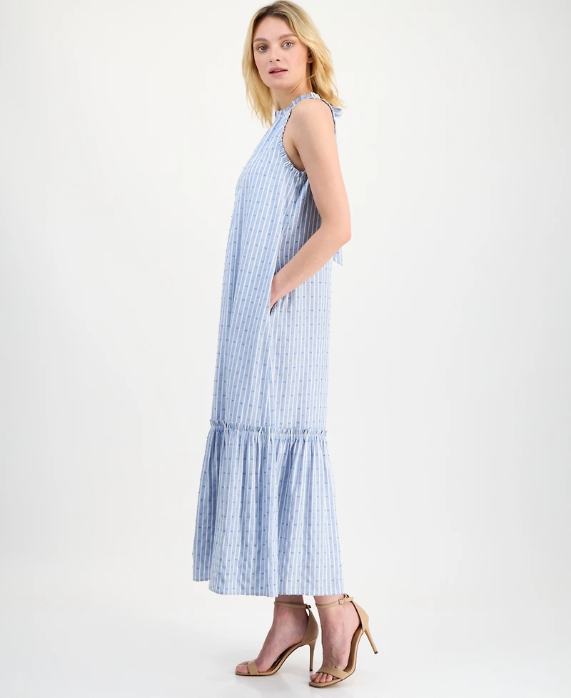 T Tahari Women's Halter Neck A-Line Maxi Dress