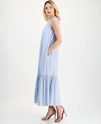 T Tahari Women's Halter Neck A-Line Maxi Dress