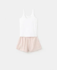 Mango Women's Two-Piece Cotton Striped Pajamas