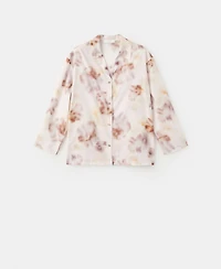 Mango Women's Floral-Print Cotton Pyjama Top