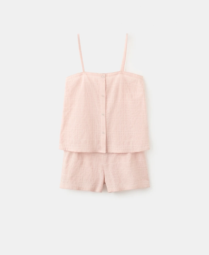 Mango Women's Two-Piece Cotton Pajama Set