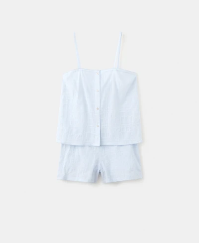 Mango Women's Two-Piece Cotton Pajama Set