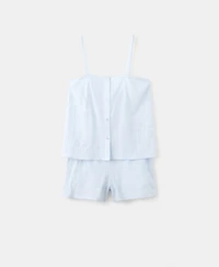 Mango Women's Two-Piece Cotton Pajama Set