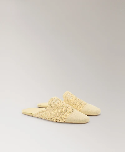 Mango Women's Crochet Mule Slippers